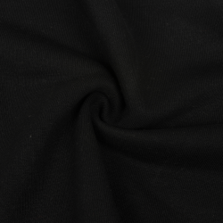 Ткань Футер 3-х нитка, Петля, цвет Черный (на отрез)  в Челябинске