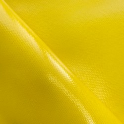 Ткань ПВХ 600 гр/м2 плотная, Жёлтый (Ширина 150см), на отрез  в Челябинске