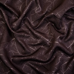 Ткань Блэкаут для штор &quot;Ледовое тиснение цвет Темно-Коричневый&quot; (на отрез)  в Челябинске