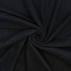 Ткань Флис Односторонний 130 гр/м2, цвет Черный (на отрез)  в Челябинске