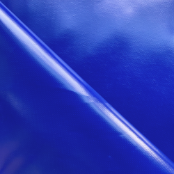 Ткань ПВХ 450 гр/м2, Синий (Ширина 160см), на отрез  в Челябинске